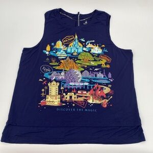 Disney Parks Disney World Magic Kingdom Sleeveless Shirt / Tank  Size 2x